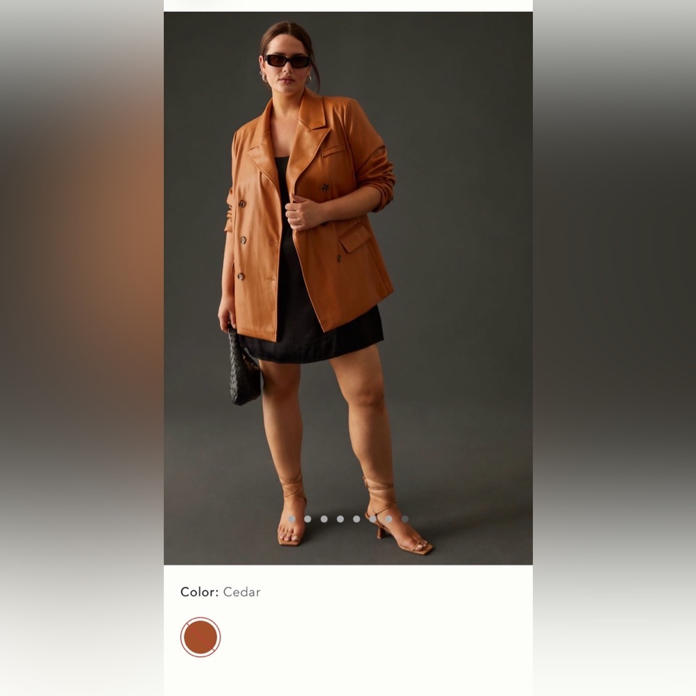 Anthropologie Avec Les Filles Faux Leather Blazer